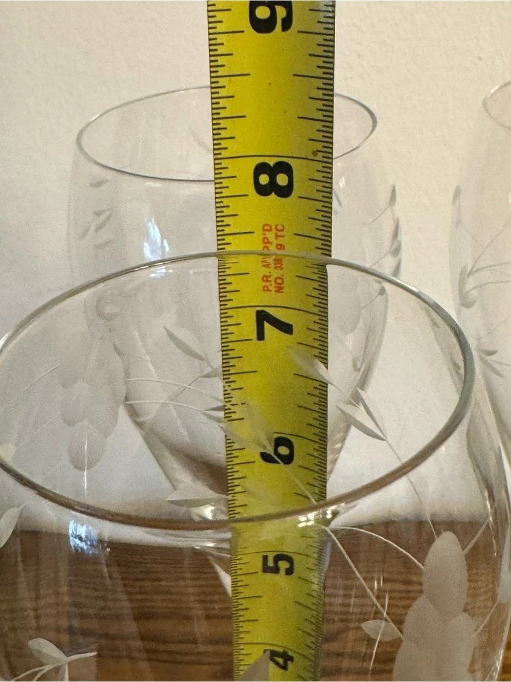 4 vintage Princess House crystal Champagne glasses in the classic 